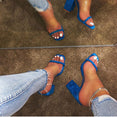 Open Toes Thick Transparent Sandals High Heel