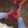 Open Toes Thick Transparent Sandals High Heel