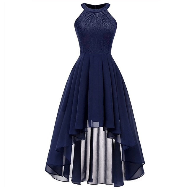 Halter Bow Bridesmaid party Gown Dress