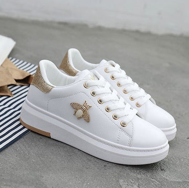 Casual Shoes Women Breathable Leather Sneakers