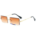 Luxury Rimless Square Polarized Sunglasses