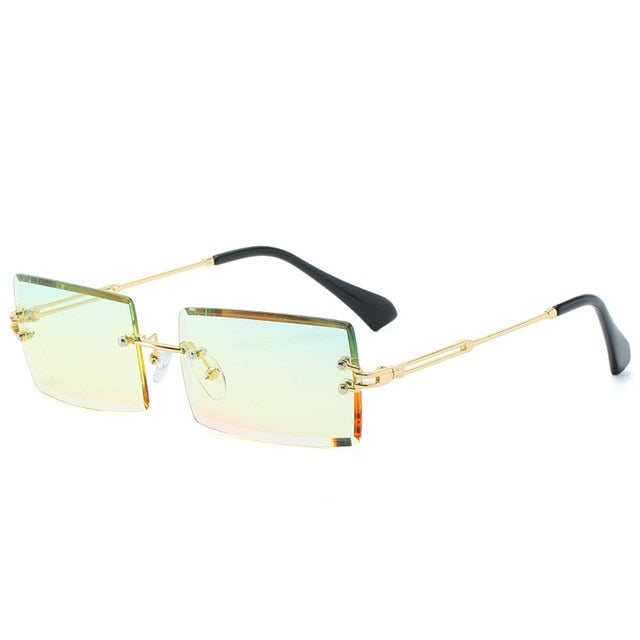 Luxury Rimless Square Polarized Sunglasses