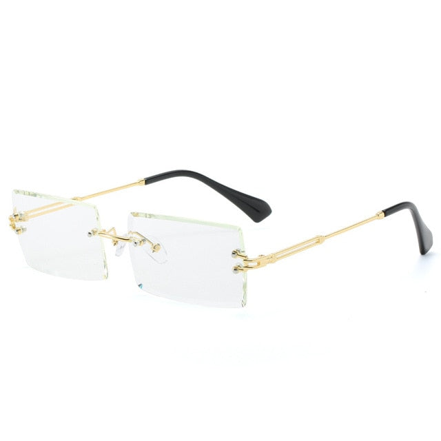 Luxury Rimless Square Polarized Sunglasses