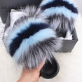 Casual Shoes Real FOX Fur Fluffy Slippers