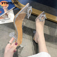 Luxury Women Pointed Toe Transparent High Heel Pumps