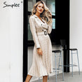 Elegant Office Ladies Vintage pleated Dress