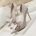 Pointed Toe Bowknot Sweet High Heel