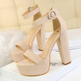 Sexy Block Buckle Women Pumps High Heels