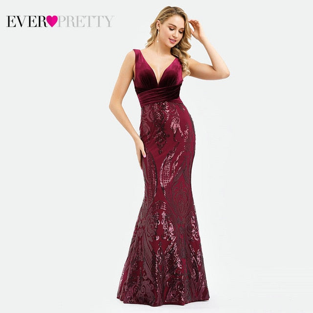 Sleeveless Mermaid Evening Dress