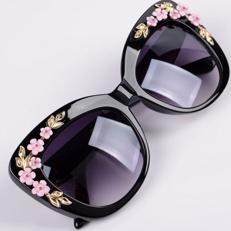 Luxury Queen Oversize Vintage Cat Eye Sunglasses