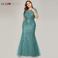 Elegant Evening Lace Appliques Mermaid Gowns Dress