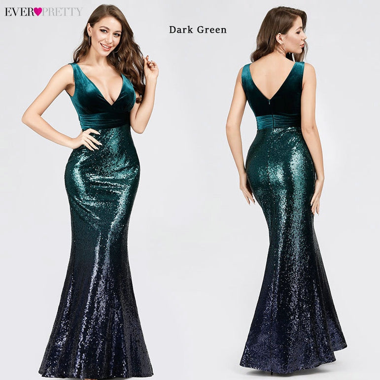 Sleeveless Mermaid Evening Dress