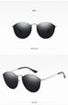 Luxury Coating Mirror Cat Eye Retro Rimless Sunglasses