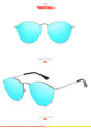 Luxury Coating Mirror Cat Eye Retro Rimless Sunglasses