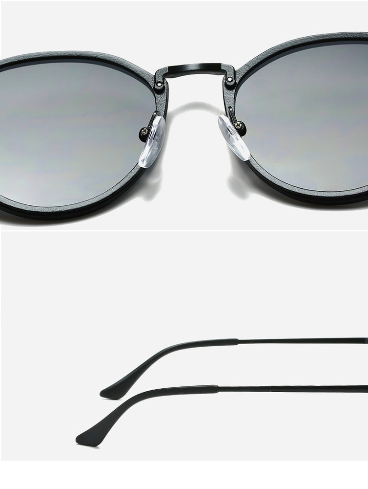 Luxury Coating Mirror Cat Eye Retro Rimless Sunglasses