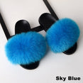 Luxury Real Fox Furry Fur Slippers