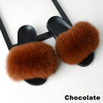 Luxury Real Fox Furry Fur Slippers