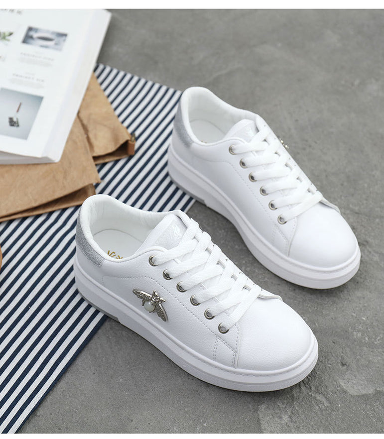 Casual Shoes Women Breathable Leather Sneakers