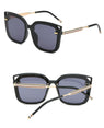 Square Frame Shades Flat Lens Sunglasses