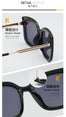 Square Frame Shades Flat Lens Sunglasses