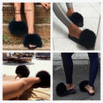 Casual Vogue Fox Fur Slippers