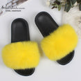 Casual Vogue Fox Fur Slippers