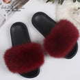 Casual Vogue Fox Fur Slippers