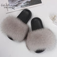 Casual Vogue Fox Fur Slippers