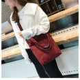 Luxury Corduroy Zipper Shoulder Handbags