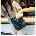 Luxury Corduroy Zipper Shoulder Handbags