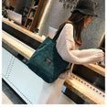 Luxury Corduroy Zipper Shoulder Handbags