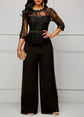 Lace High Waist Palazzo Jumpsuits