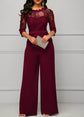 Lace High Waist Palazzo Jumpsuits