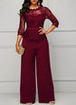 Lace High Waist Palazzo Jumpsuits