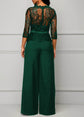 Lace High Waist Palazzo Jumpsuits