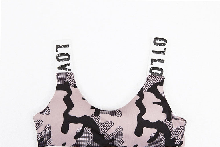 Gym Slim Running Women Printing Yoga Set