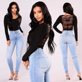 High Waist Stretch Denim Skinny Pants