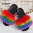 Casual Shoes Real FOX Fur Fluffy Slippers