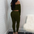 Off Shoulder Women Long Sleeve Bodycon Tracksuit