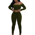 Off Shoulder Women Long Sleeve Bodycon Tracksuit