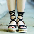 Lace Up Open Toe Gladiator Sandal