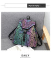 Geometric Shoulder Women Laser Luminous Backpack