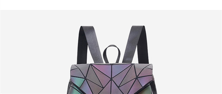 Geometric Shoulder Women Laser Luminous Backpack