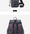 Geometric Shoulder Women Laser Luminous Backpack