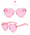 Cute Retro Love Heart Rimless Sunglasses