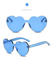 Cute Retro Love Heart Rimless Sunglasses