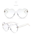 Cute Retro Love Heart Rimless Sunglasses