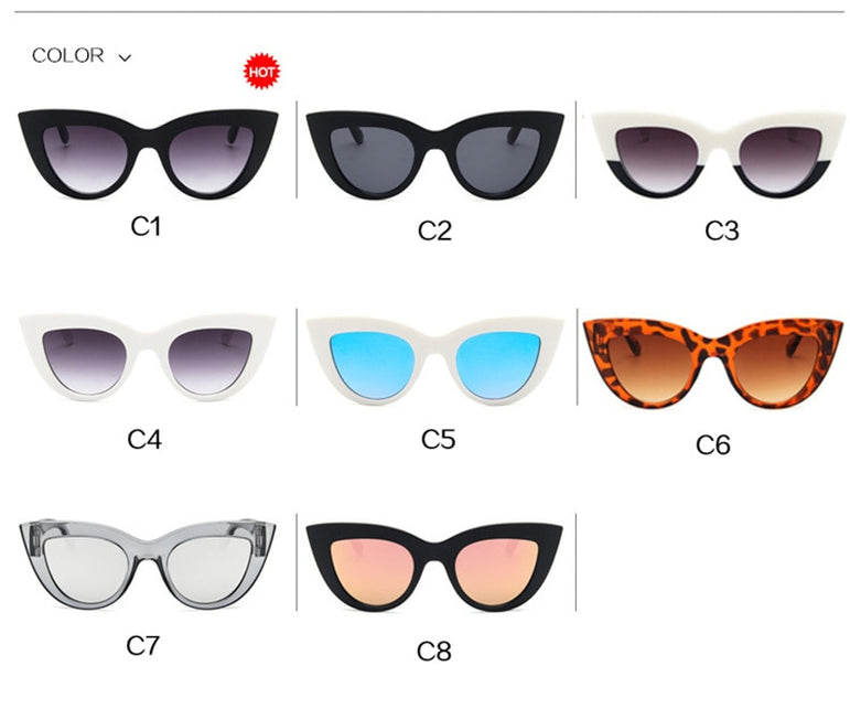 Retro Cat Eye Style Shades Sunglasses