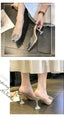 Luxury Women Pointed Toe Transparent High Heel Pumps