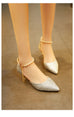 Thin Breathable Pointed toe Pearl High Heels